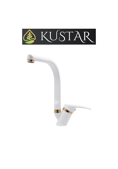 Kustar Tyal Gold Beyaz Mutfak Evye Bataryası