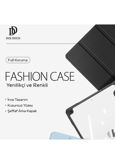 Dux Ducis Apple Uyumlu iPad 7-8 -9 10.2 (2019,2020,2021) Kılıf Kalem Bölmeli
