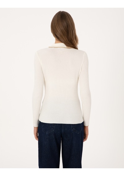 Pierre Cardin Kadın Ekru Kazak /triko 50310954-vr019 Ekru