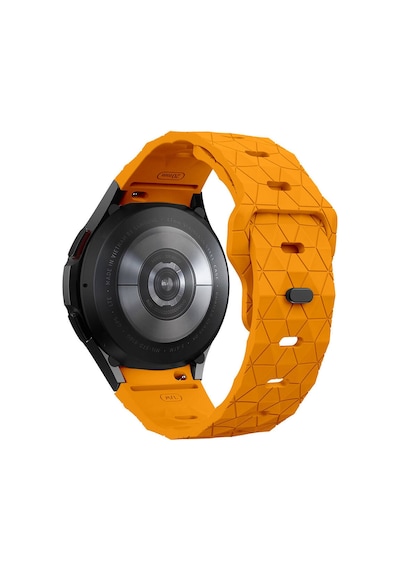 Galaxy Uyumlu Watch 6 44mm Krd-116 20mm Futbol Desenli Spor Tasarımlı Silikon Kordon