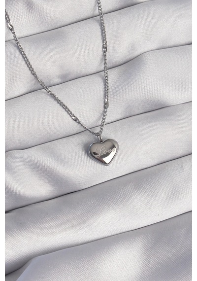 Mey İthalat 316l Çelik Gümüş Renk Kalp Model Love Kolye - Özel Seri Meyeb66a4aa01b2b6651258068527