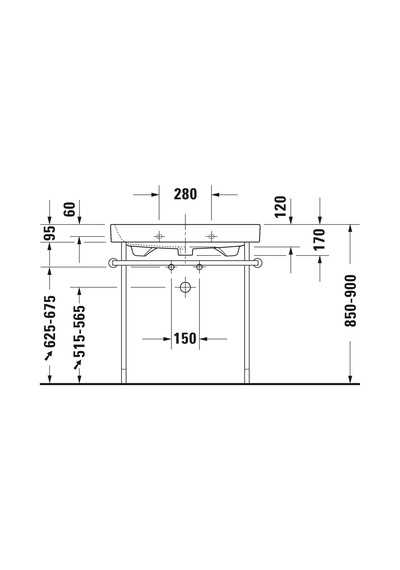 Duravit Happy D.2 Etajerli Lavabo 800 x 505 MM 2318800000
