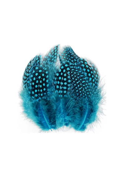 100 Pcs Decor Blue Bırd Feather 100 Adet Puantiyeli Mavi Siyah Kuş Tüyü Dekor Mavi Kuş Tüyü Diğer