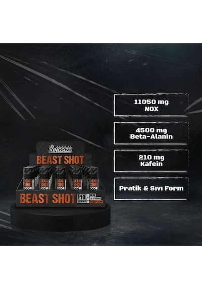 Kingsize Nutrition Beast Shot Pre-workout 60 Ml 20 Adet