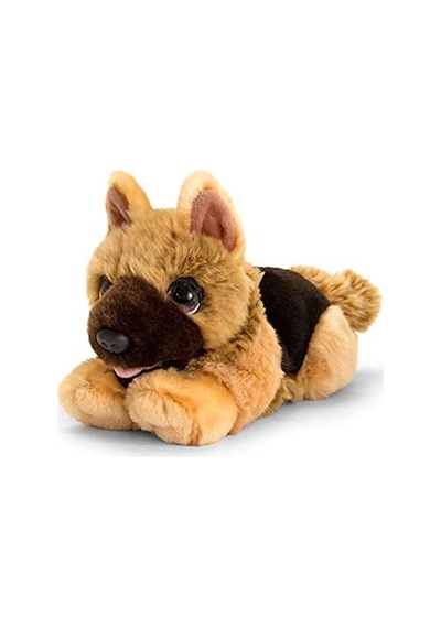 Sd2532 Yumuşak Oyuncak İmzalı Yavru Köpek Alsatian, Siyah, Kahverengi Genel