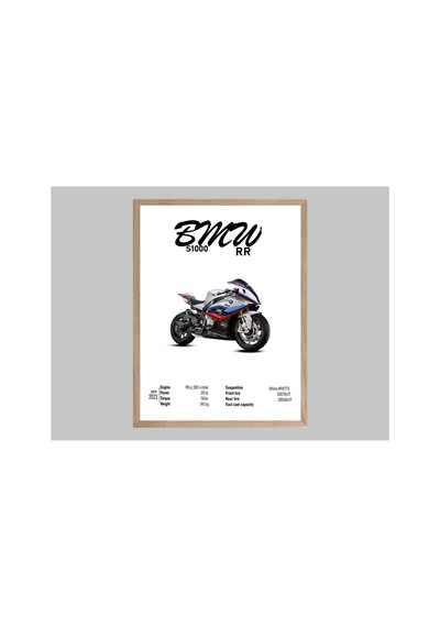 Bmw Doğal Ahşap Çerçeveli Tek Parça Dekoratif Tablo Çok Renkli - 818982452 Çok Renkli