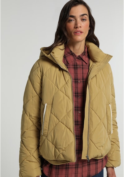 Colin's Colins Regular Fit Kapüşonlu Fermuarlı Astarlı Suya Dayanıklı Kadın Kahverengi Mont Cl1082047 Q1.v1 Cml Camel