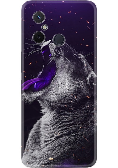 Xiaomi Redmi 12C Kılıf Silikon Desen Özel Seri Purple Leopar 1750