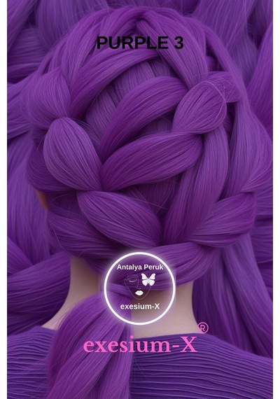 X-pression Afrika Örgüsü Ve Rasta Için Sentetik Saç 100gr-purple3 Açık Mor