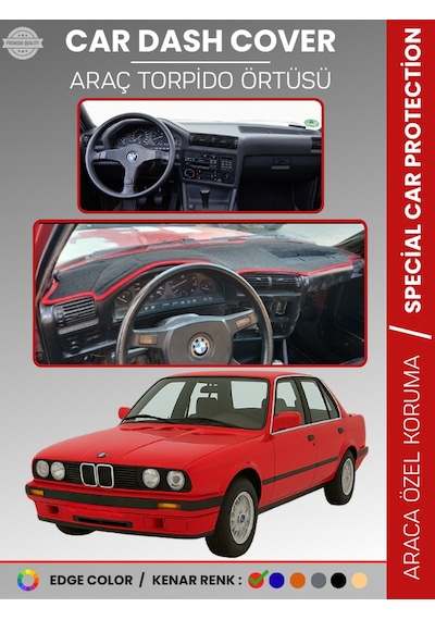 Bmw E30 3 Serisi 1982-1991 Torpido Örtüsü Ön Göğüs Koruma Torpido Koruma Tam Uyum Çatlamayı Önler - 252 Stiloto