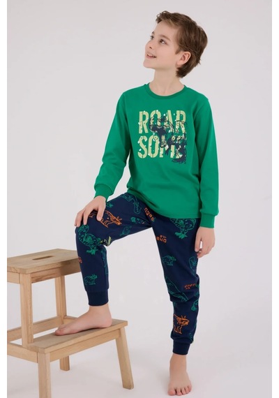 Rolypoly Roly Poly Erkek Çocuk Uzun Kol Pijama Takımı 3672-s Yeşil