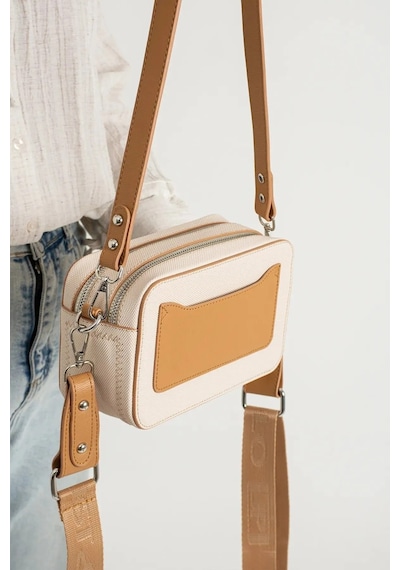 Just Polo Kadın Yeni Sezon Gofraj Baskılı Omuz Çantası 232053mh Krem - Camel 47760300