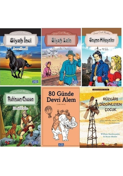 Çizgili Pijamalı ,80 Günde Devri Alem,siyah Lale Ortaokul 6 Kitap Seti