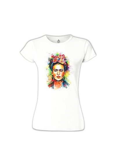 Frida Kahlo 2 Beyaz Kadın Tshirt 001