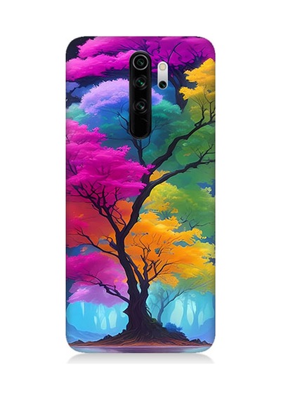 Xiaomi Redmi Note 8 Pro Uyumlu Silikon Kılıf Renkli Hayat Ağacı Xiaomi Redmi Note 8 Pro Uyumlu Silikon Kılıf Renkli Hayat Ağacı