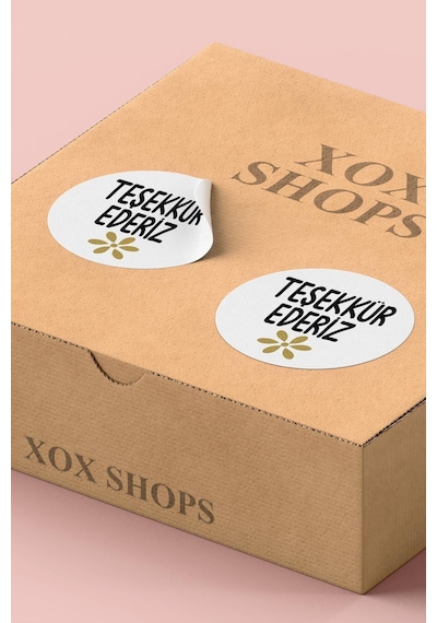 Teşekkür Ederiz Kargo Paketleme Sticker 3x3cm St2147 Çok Renkli