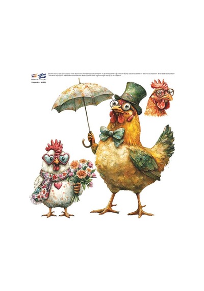 Mavi Sanat Ütü İle Rub On Transfer Kağıdı 30 30 Cm Model No: K0291