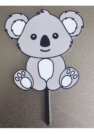 Koala Pasta Süsü 15 Cm Sevimli Hayvan Figürü Doğum Günü Baby S...