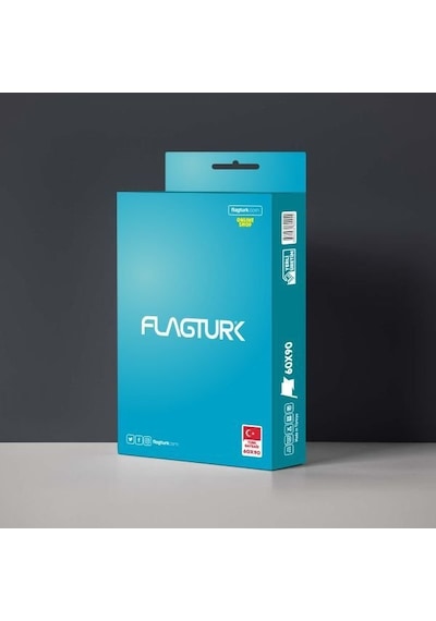 Türk Bayrağı 60x90 Cm- Alpaka Kumaş - 10 Adet Kutulu Tek Ebat