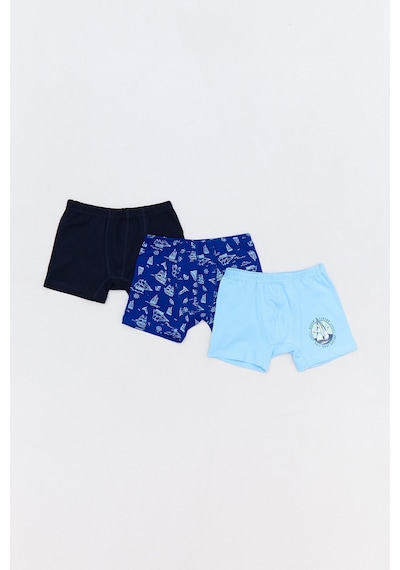 Fullamoda Yelken Baskılı Erkek Çocuk 3 Lü Boxer 23mıcg631193589-lacivert Lacivert