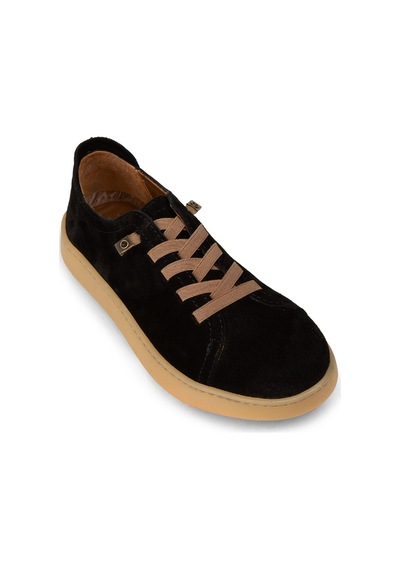 Deery Kadın Hakiki Süet Siyah Sneaker Ayakkabı - Se605zsyhc02