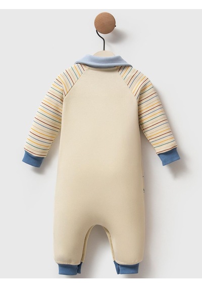 Moi Noi Baby Moi Noi Baskılı 3-12 Ay Tulum - Bej