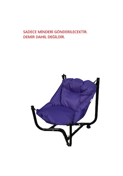 Bahçe Sandalyesi Asma Minder Sadece Minderidir. Demiri Gönderilmeyecektir Mor