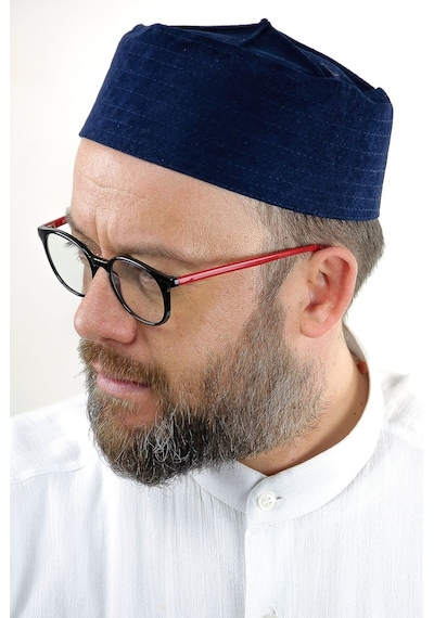 Kubbeli Sert Kalıp Takke - Lacivert