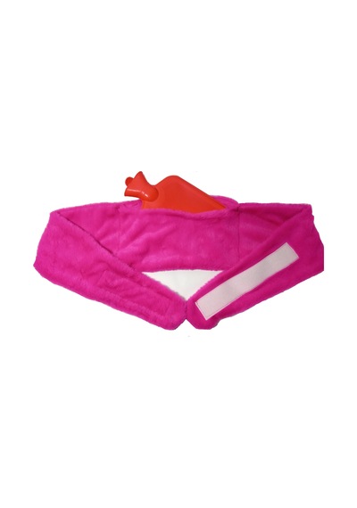 Sıcak Su Torbası 2 Adet,bel Ve Omuz Icın Kusak Seklınde Peluş Pembe Termofor 1500ml 160x22cm Pembe