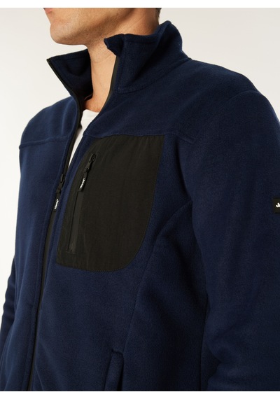 Jeep Lacivert Erkek Dik Relaxed Düz Polar Sweatshırt J4wm-swt4444