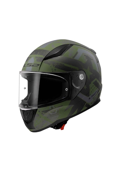 Ls2 Rapid 2 Thunder Birds Kapalı Motosiklet Kaskı Mat Yeşil - Siyah