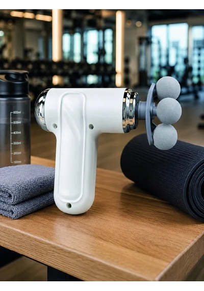 Ergonomik Kablosuz Masaj Tabancası 8 Başlıklı Taşınabilir