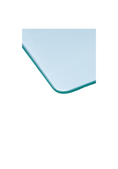 Miabella Home Şeffaf Cam Kesme Tahtası, Kesme Tablası Kenarları Oval, Antibakteriyal, Sunum Tahtası Şeffaf