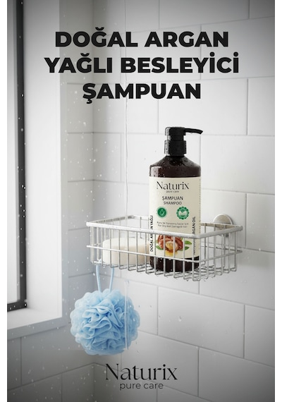 Naturix Hacimli Saçlar için Tuzsuz Argan Şampuan 600 ML