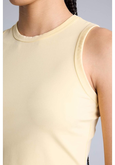 Defacto Crop Top Bisiklet Yaka Sporcu Atlet E7723ax26spyl488 Sarı-yl488
