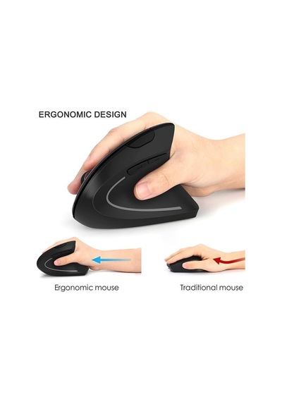 Cr74 Ergonomik Dikey Şarjlı Çift Modlu Mouse Bluetooth 5.0 + 2.4ghz Usb Alıcı, 800-1600 Dpı Genel