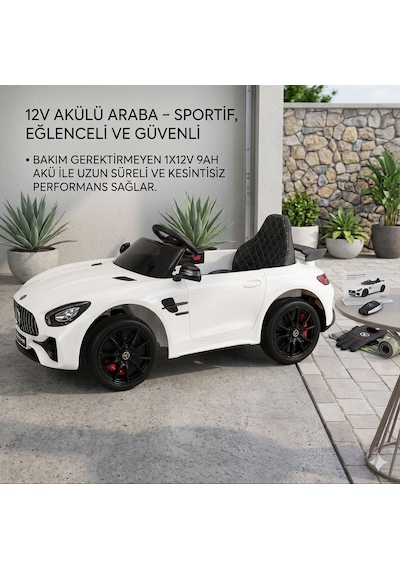 Öykü Bebek Dünyası 444 Gtr 12 Volt Lüks Akülü Araba Beyaz