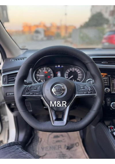 Nissan Qasqaı Xtrail  Kaplama Deri Direksiyon Kılıfı Siyah