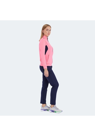 Slazenger RECTOR Kadın Fermuarlı Dik Yaka Cepli Fuşya Eşofman Takımı