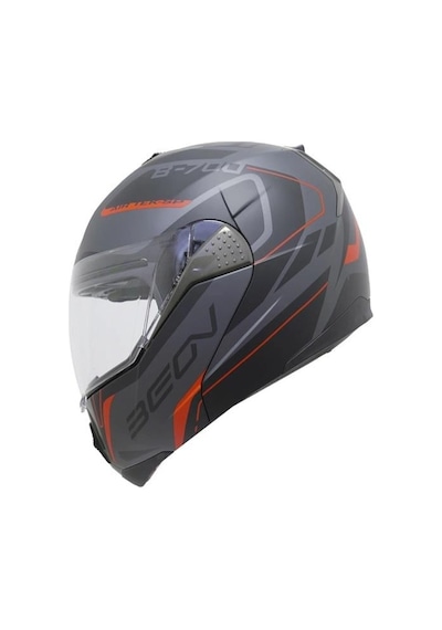 Beon B700 Air Tek Çene Açılır Vizörlü Kask Kırmızı - Siyah