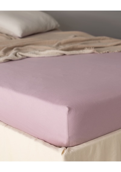 Madame Coco Belle King Size Plus Pamuklu Lastikli Bambu Çarşaf - Açık Mürdüm 8684427301098 Çok Renkli