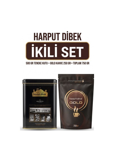İkili Set 500 Gr Teneke Kutu Dibek Kahvesi + 250 Gr Gold Kahve Toplam 750 Gr Diğer