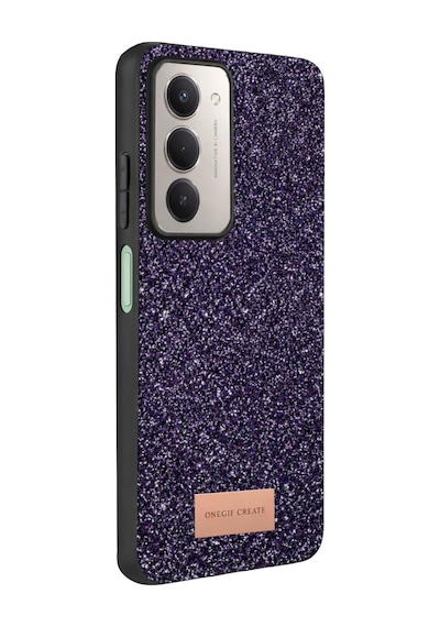 Xiaomi Redmi 15 4g Uyumlu Parlak Simli Taşlı Premium Kalite Kadın Telefon Kılıfı Kapak Derin Mor