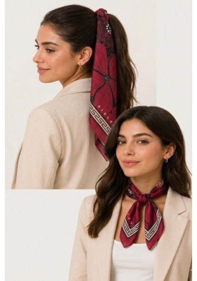 Sisley Flora Bandana/fular -2014-47 47 Bordo