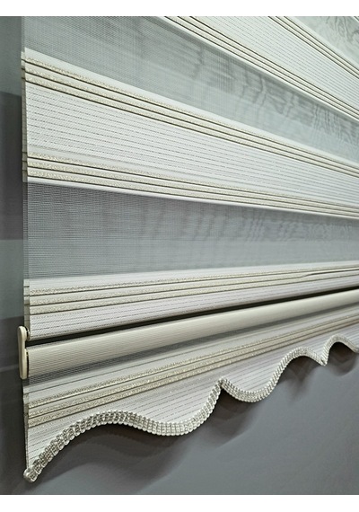 Bbb Pliseli Simli Renk Geçişli Modern Stor Zebra Perde Mz281