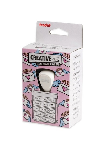 Trodat Creative Mini Soul Mail 12 Desenli Damga Seti 3 Renkli Istampa Pedli Motivasyon Kaşesi İng