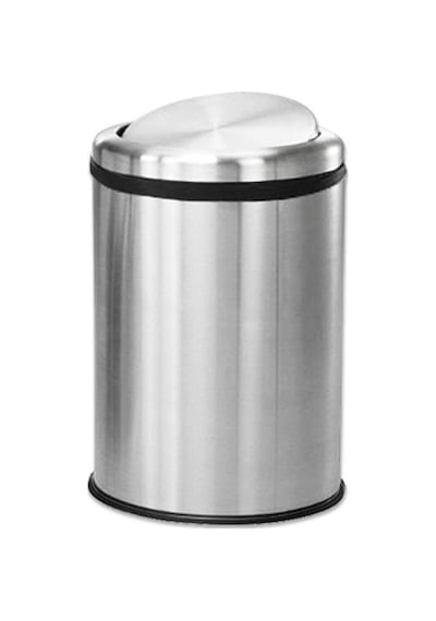 Çöp Kovası Pratik Kapaklı Krom 8 Litre