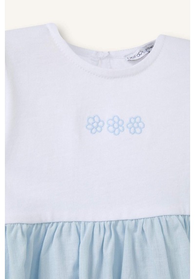 Defacto Desenli Elbise Kız Bebek H2173a526smwt79 Beyaz-wt79