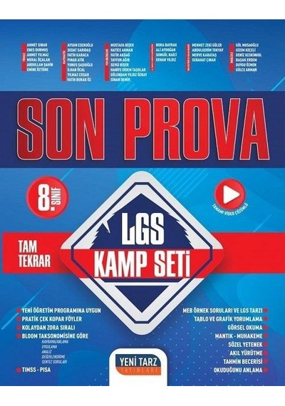8.Sınıf LGS Son Prova Kamp Seti- Yeni Tarz Yayınları