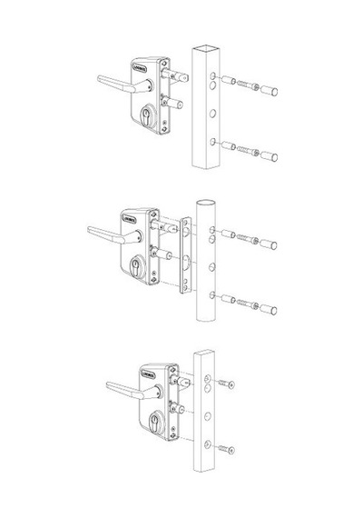 Locinox Yüzeye Monte Kapı Kilidi 60-40mm Alüminyum Kapı Kilidi